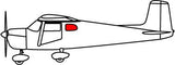 Cessna 150 (1961 - 63) Rear Window (Left or Right); 26 - 363 - 18C, 0412522 - 7 - 18C