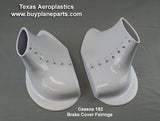 Cessna 182 Brake Cover Fairings (1972 - 74 w boat style fender only) 31 - 07 - 80A, 0741634 - 17, 0741634 - 18 - Texas Aeroplastics