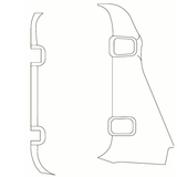 Cessna 182 Interior - Baggage Door Hinge Cover - 182P, Q (1974 - 1980), 0715052 - 1 - 21B