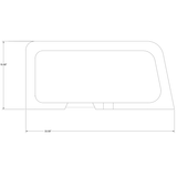 Cessna 182 Interior - Door Window Moulding LH - 182M (1969) 0715008 - 3 - 21B