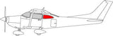 Cessna 182 Rear Side Window (Left) (1964 - 75) 31 - 371 - 18C, 0711675 - 18C
