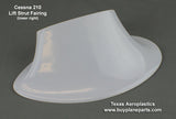 Cessna 210 Wing Strut Fairing (1960 and 1961) 34 - 01 - 01 - 80A (Lower Right), 1227002 - 2 - Texas Aeroplastics