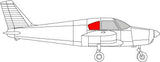 Piper PA28 Rear Window (Right) (Flat) 60 - 056 - 18C; 79144 - 00 , 79144 - 02 - 18C
